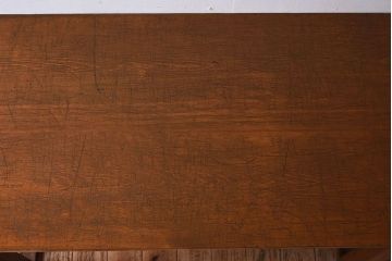 アンティーク家具　アンティーク　古い木製のシンプルな作業台(テーブル)