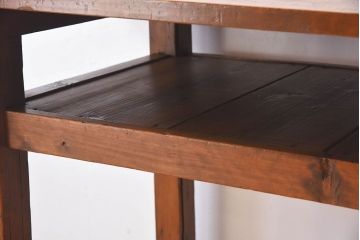 アンティーク家具　アンティーク　古い木製のシンプルな作業台(テーブル)