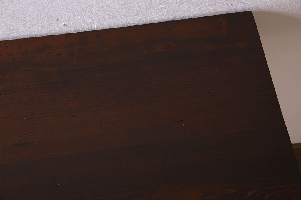 アンティーク家具　和製アンティーク　大正ロマンな総檜材のダイニングテーブル