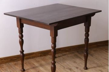 アンティーク家具　和製アンティーク　大正ロマンな総檜材のダイニングテーブル