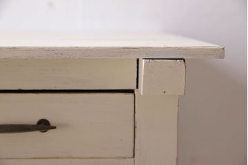 レトロ家具　古い木のレトロなデスク(アンティークペイント)