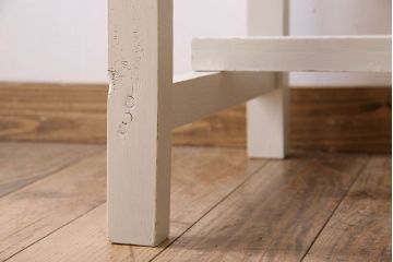 レトロ家具　古い木のレトロなデスク(アンティークペイント)