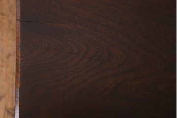 アンティーク家具　欅材　天板一枚板　大正期　おしゃれな脚の古い文机　和製アンティーク