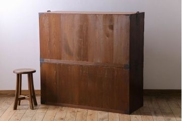 アンティーク家具　アンティーク　前面欅材　重ね二本松箪笥(衣装箪笥)