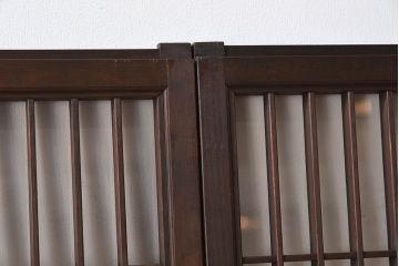 アンティーク　小さなガラス格子戸2枚セット(窓)(2)