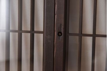 アンティーク　小さなガラス格子戸2枚セット(窓)(2)