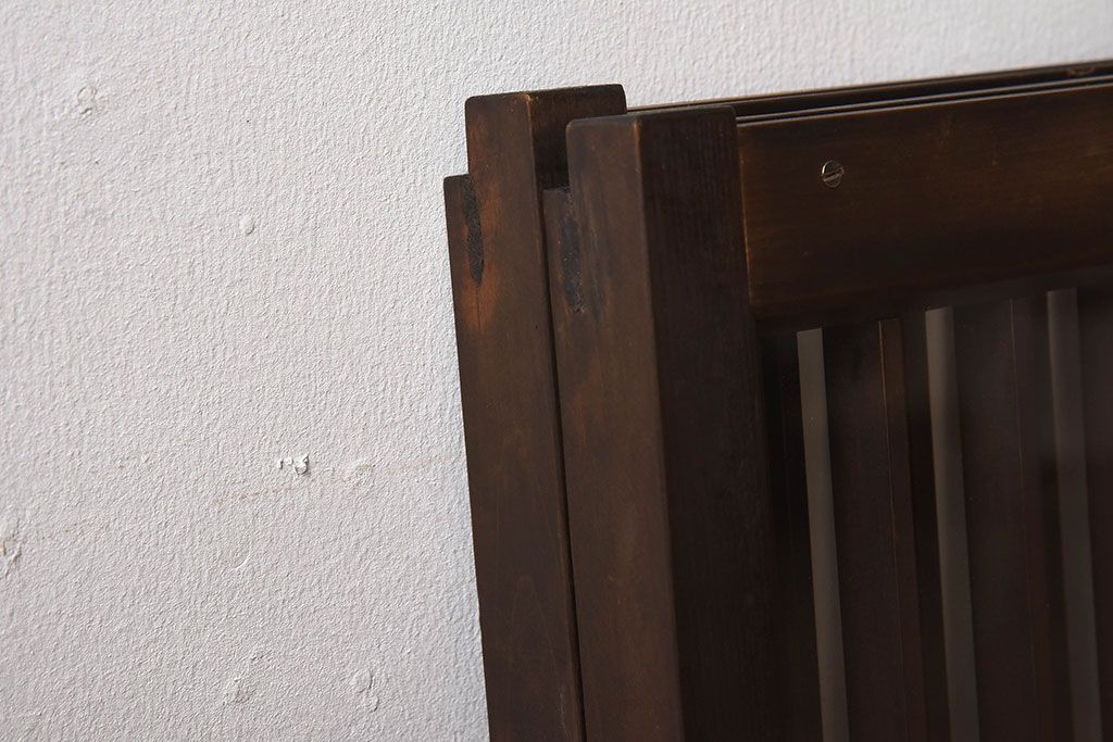 アンティーク　小さなガラス格子戸2枚セット(窓)(2)