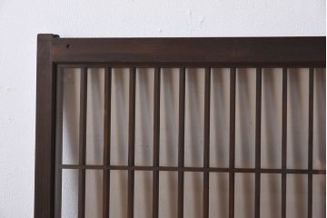アンティーク　小さなガラス格子戸2枚セット(窓)(1)