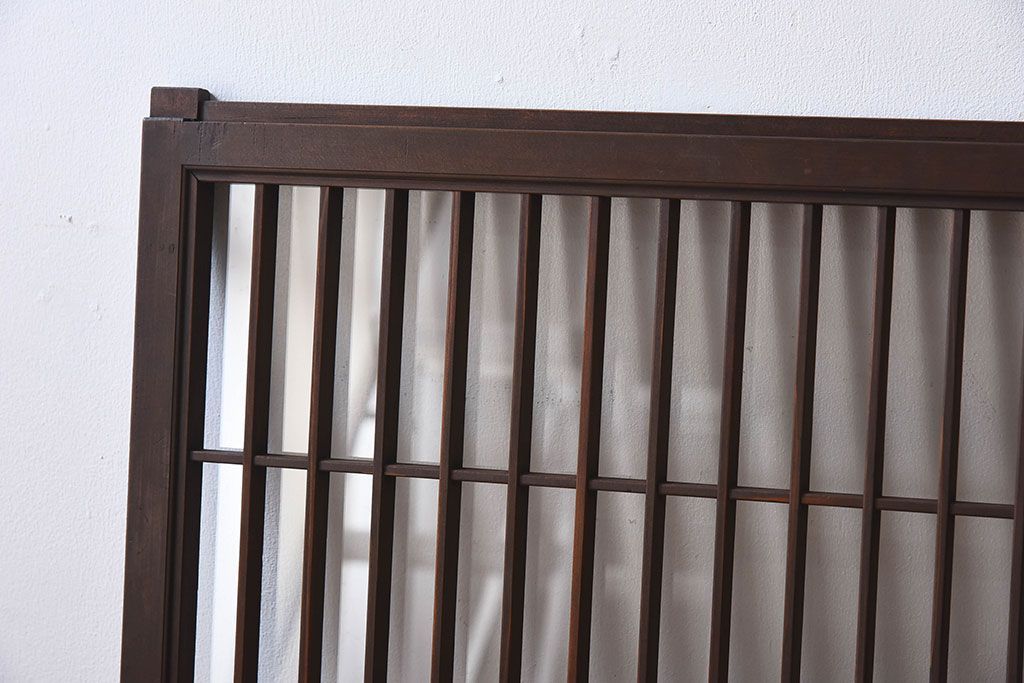 アンティーク　小さなガラス格子戸2枚セット(窓)(1)