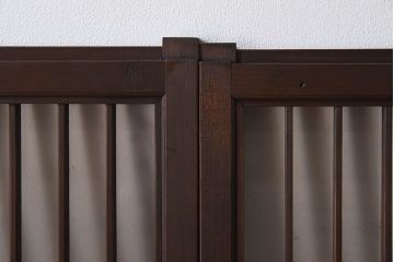 アンティーク　小さなガラス格子戸2枚セット(窓)(1)