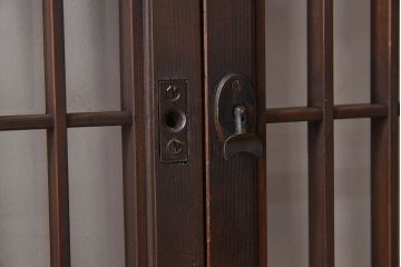 アンティーク　小さなガラス格子戸2枚セット(窓)(1)