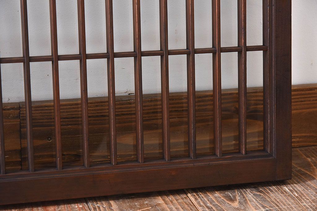 アンティーク　小さなガラス格子戸2枚セット(窓)(1)