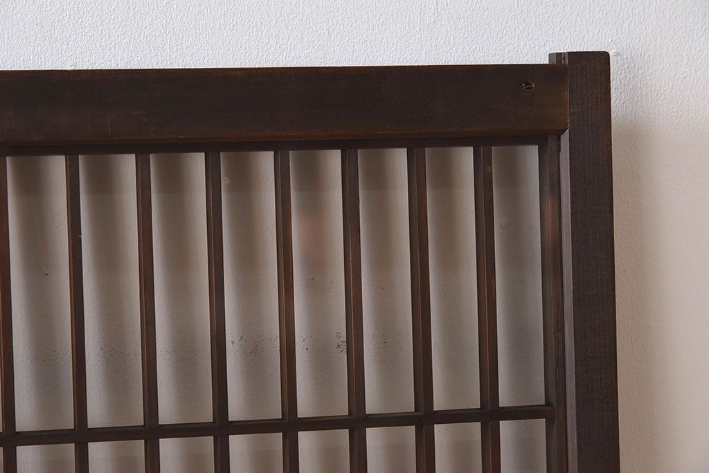 アンティーク　小さなガラス格子戸2枚セット(窓)(1)