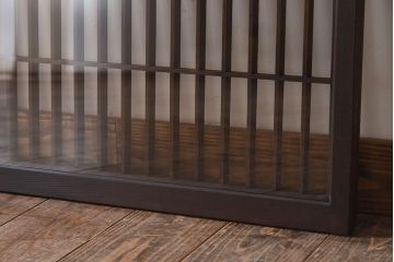 アンティーク　小さなガラス格子戸2枚セット(窓)(1)