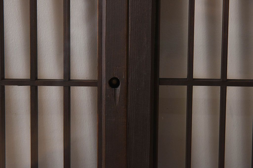 アンティーク　小さなガラス格子戸2枚セット(窓)(1)