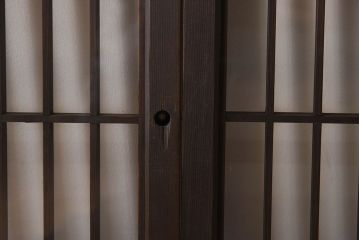 アンティーク　小さなガラス格子戸2枚セット(窓)(1)