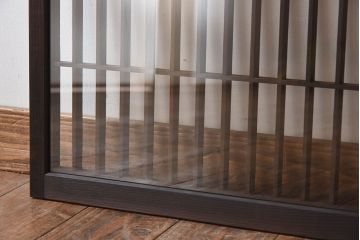 アンティーク　小さなガラス格子戸2枚セット(窓)(1)