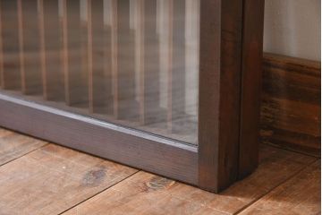 アンティーク　小さなガラス格子戸2枚セット(窓)(1)