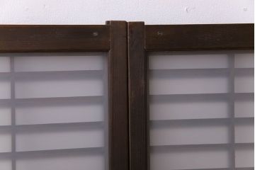 すりガラス　アンティーク　小さなガラス戸(明り取り・窓)4枚セット