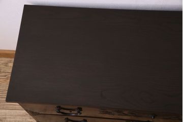 アンティーク家具　明治期　前面欅材　天板・脚付き!仙台箪笥ローボード(衣装箪笥)(1)