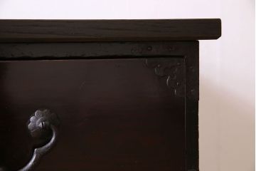 アンティーク家具　明治期　前面欅材　天板・脚付き!仙台箪笥ローボード(衣装箪笥)(2)
