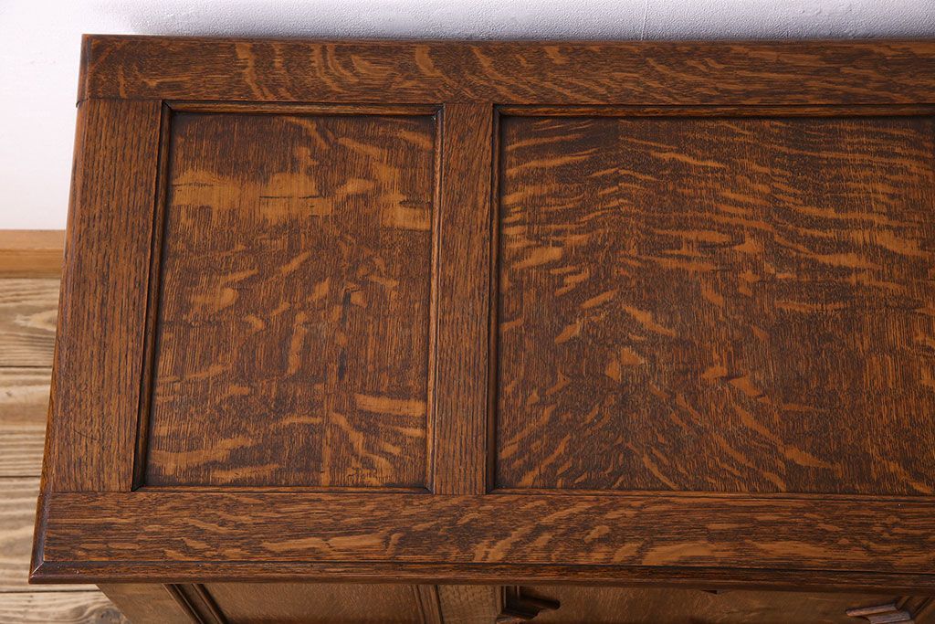 アンティーク雑貨　英国アンティーク　オーク材　上質で大きなブランケットボックス(収納箱)