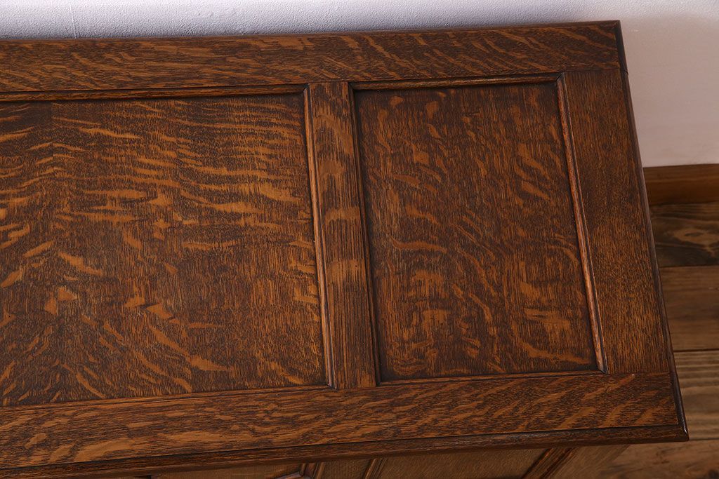 アンティーク雑貨　英国アンティーク　オーク材　上質で大きなブランケットボックス(収納箱)