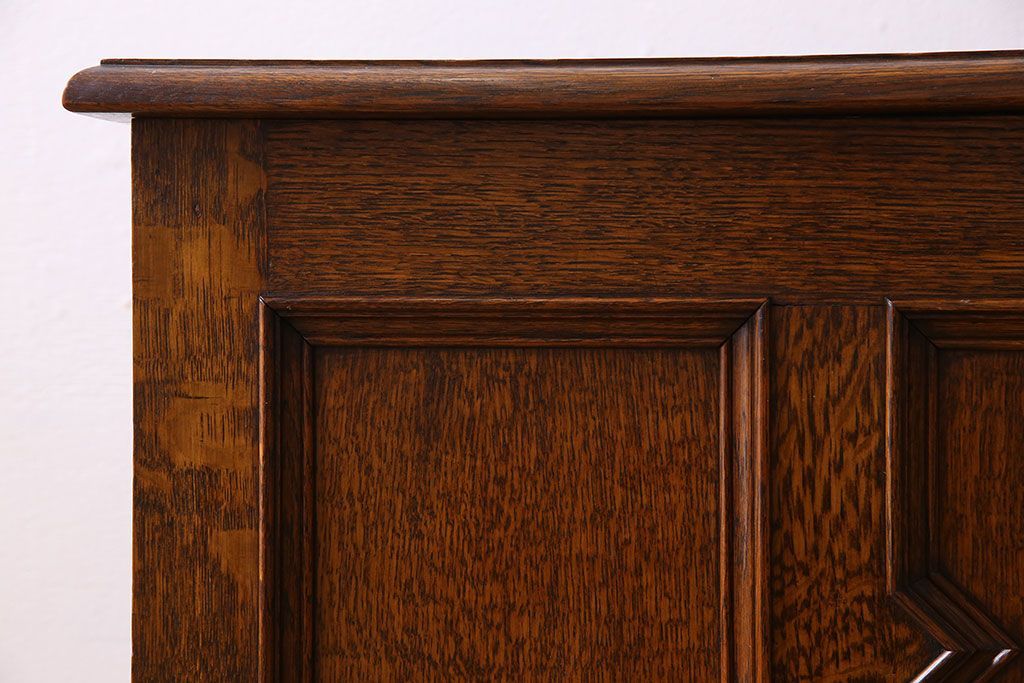 アンティーク雑貨　英国アンティーク　オーク材　上質で大きなブランケットボックス(収納箱)