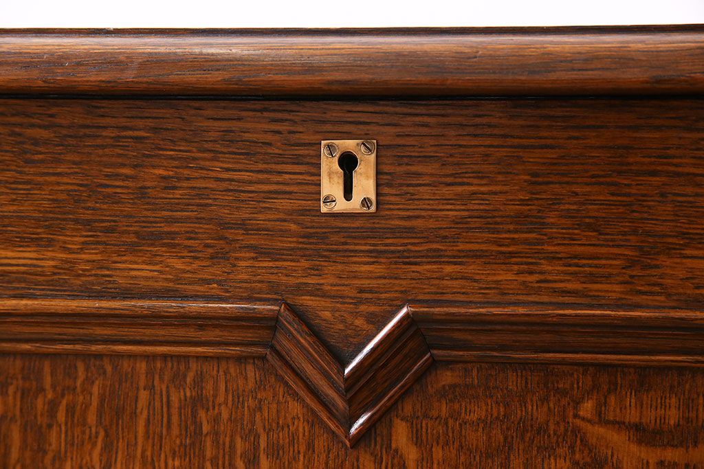 アンティーク雑貨　英国アンティーク　オーク材　上質で大きなブランケットボックス(収納箱)