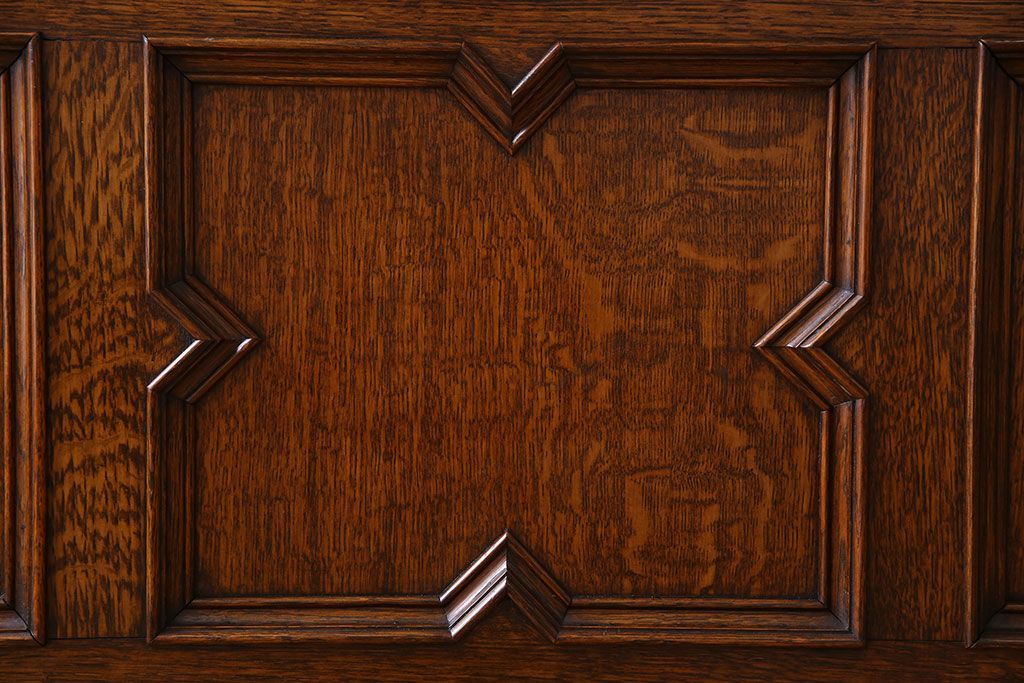 アンティーク雑貨　英国アンティーク　オーク材　上質で大きなブランケットボックス(収納箱)