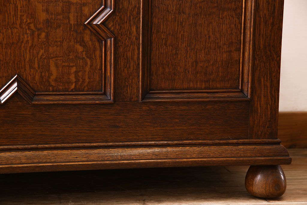 アンティーク雑貨　英国アンティーク　オーク材　上質で大きなブランケットボックス(収納箱)