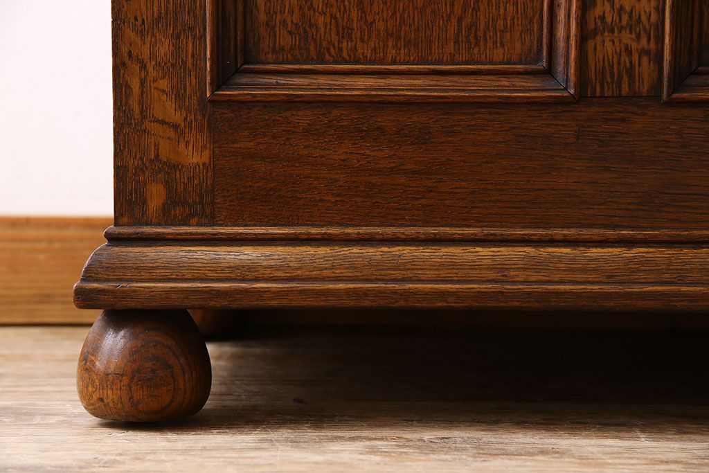 アンティーク雑貨　英国アンティーク　オーク材　上質で大きなブランケットボックス(収納箱)