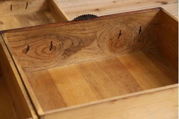 アンティーク家具　古民具・骨董　玉杢　上手物　共縁　前面欅材!仙台姫箪笥(仙台箪笥)