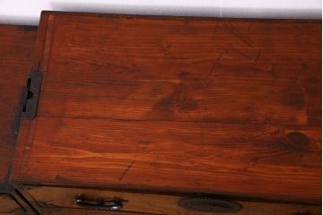 アンティーク家具　古民具・骨董　玉杢　上手物　共縁　前面欅材!仙台姫箪笥(仙台箪笥)