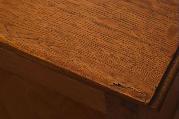 ヴィンテージ家具　イギリスビンテージ　カブリオールレッグ(猫脚)　オーク材　キャビネット(3)