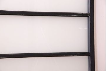 艶消しブラックペイント　すりガラス入り!ガラス戸2枚セット(窓)