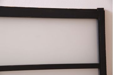 艶消しブラックペイント　すりガラス入り!ガラス戸2枚セット(窓)