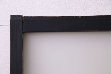 艶消しブラックペイント　すりガラス入り!ガラス戸2枚セット(窓)