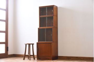 アンティーク家具　激レアサイズ!マカボニー材製のスタッキングブックケース(本箱)