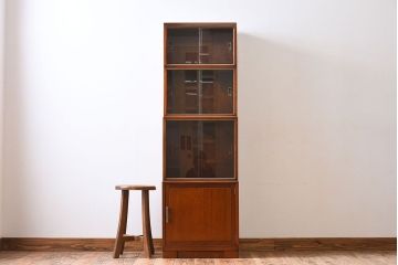 アンティーク家具　激レアサイズ!マカボニー材製のスタッキングブックケース(本箱)