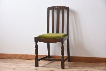 アンティーク家具　イギリスアンティーク　オーク材製の上品なダイニングチェア(椅子)(2)