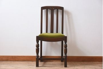 アンティーク家具　イギリスアンティーク　オーク材製の上品なダイニングチェア(椅子)(2)