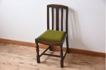 アンティーク家具　イギリスアンティーク　オーク材製の上品なダイニングチェア(椅子)(2)