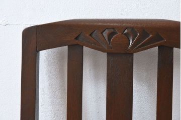 アンティーク家具　イギリスアンティーク　オーク材製の上品なダイニングチェア(椅子)(2)