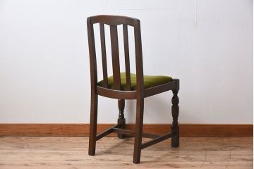 アンティーク家具　イギリスアンティーク　オーク材製の上品なダイニングチェア(椅子)(3)