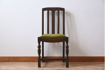 アンティーク家具　イギリスアンティーク　オーク材製の上品なダイニングチェア(椅子)