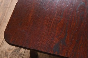 レトロ家具　天板一枚板　昭和レトロなアンティークちゃぶ台