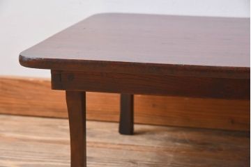 レトロ家具　天板一枚板　昭和レトロなアンティークちゃぶ台