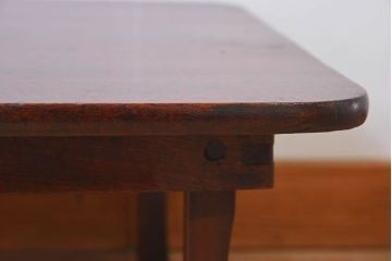 レトロ家具　天板一枚板　昭和レトロなアンティークちゃぶ台