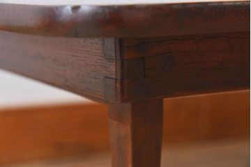レトロ家具　天板一枚板　昭和レトロなアンティークちゃぶ台